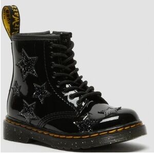 Youth Dr. Martens Size 4 Black Cosmic Star Boots with Zipper
